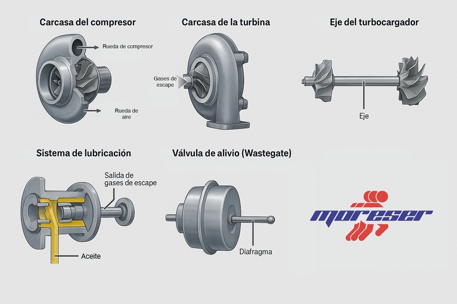 Partes internas de un turbo